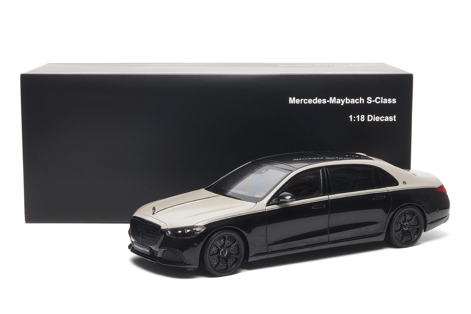 ALM820140 Almost Real Mercedes Maybach S Night Series 2023 Mojave Silver/Onyx Black 1:18