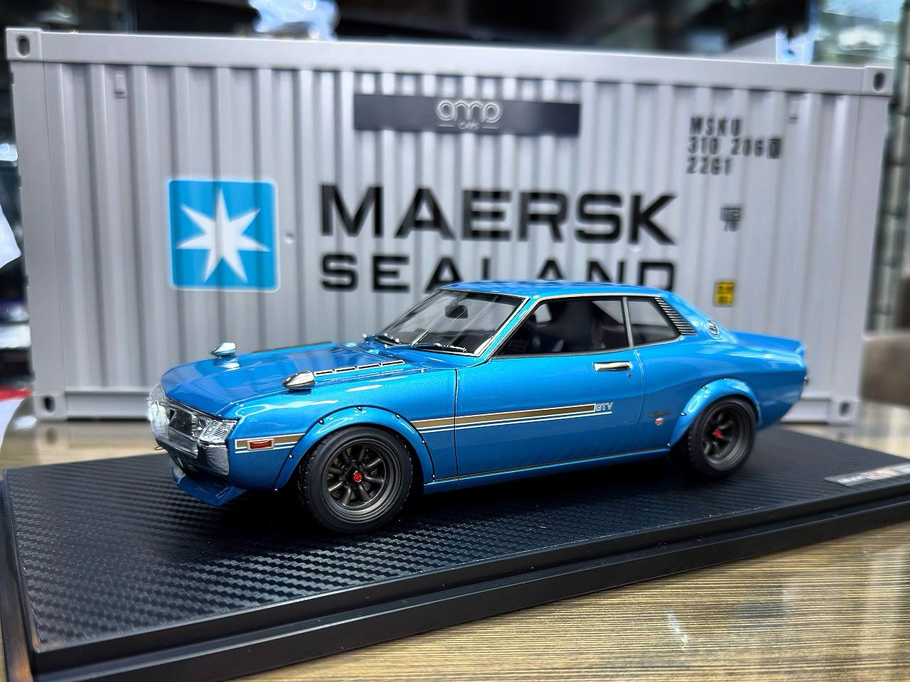 IG3686 Ignition Model Toyota Celica 1600GTV (TA22) Light Blue Metallic 1:18