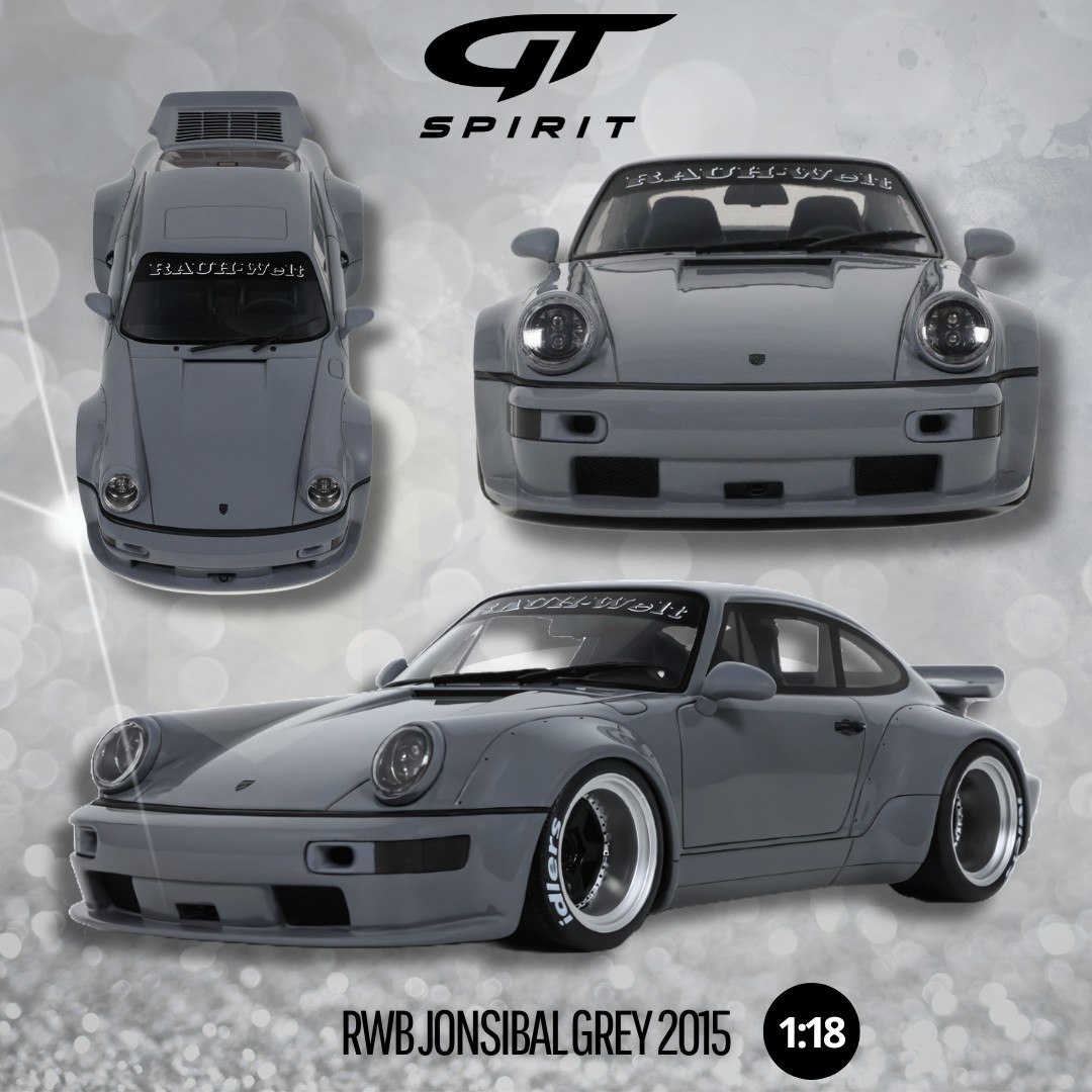 GT477 GT Spirit 2015 Porsche 911 RWB Jonsibal Grey 1:18