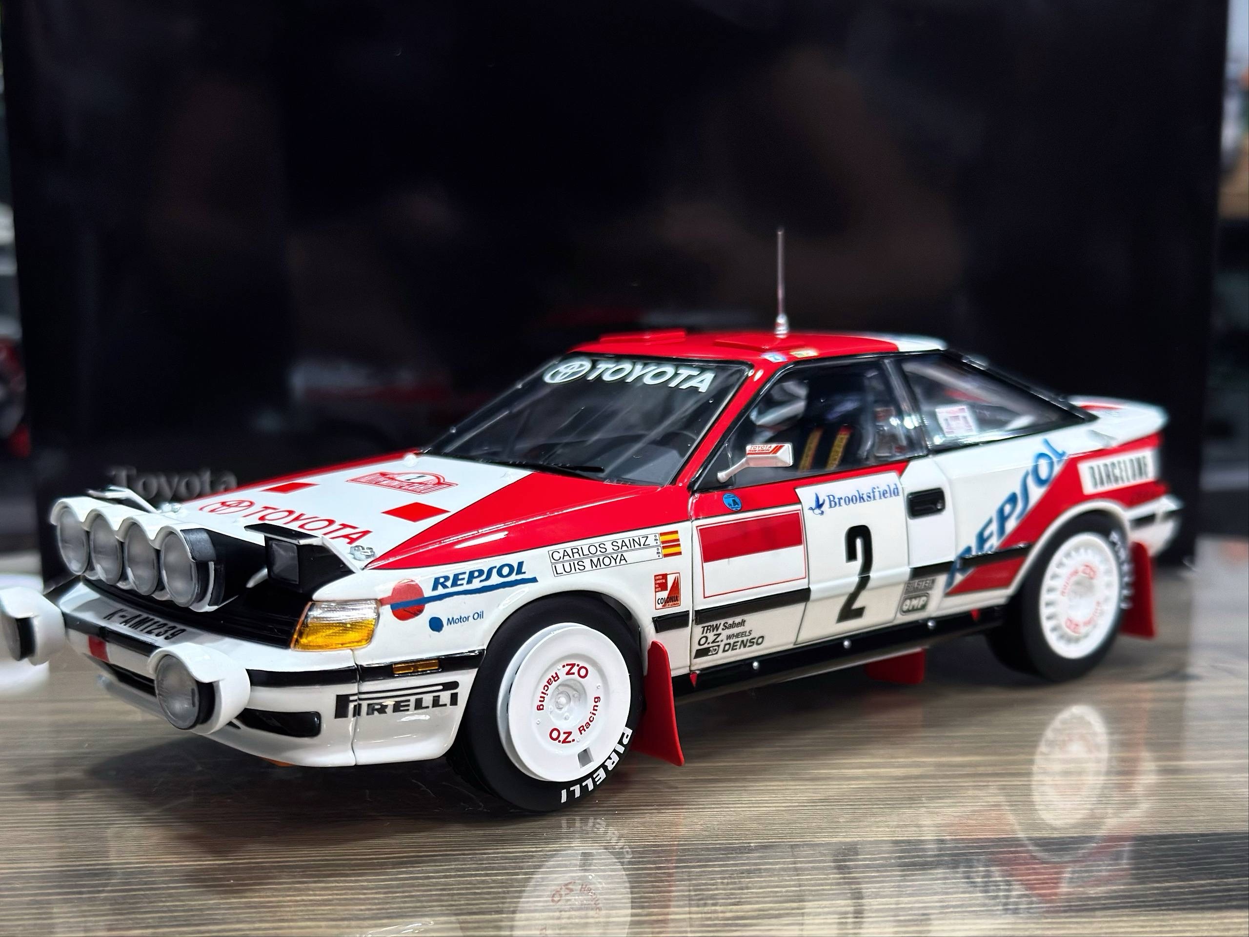 08961B Kyosho Toyota Celica GT Four 1991 Monte Carlo #2 White/Red 1:18