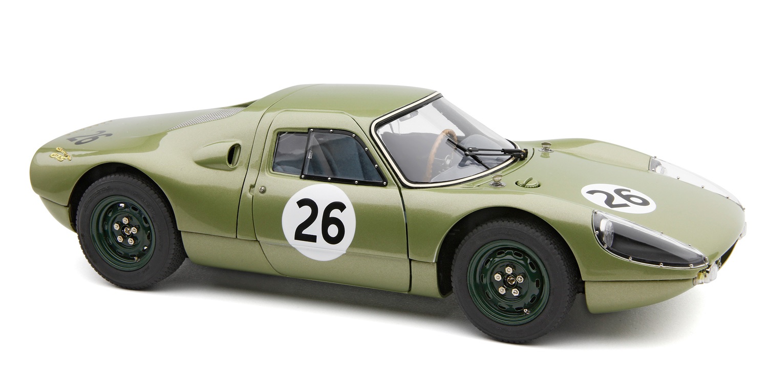 M-232 CMC Porsche 904 Carrera GTS Silverstone Int. Grand Touring 1964 Innes Ireland #26 Borneo Green Metallic 1:18