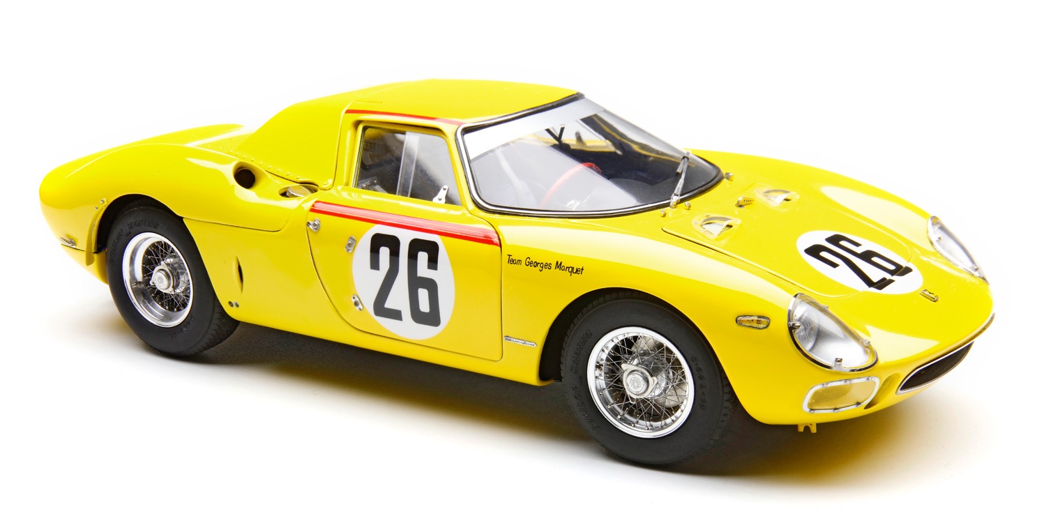 M-264 CMC Ferrari 250 LM 2nd 24H France 1965 #26 Chassis 6313 Dumay/Gosselin Yellow 1:18