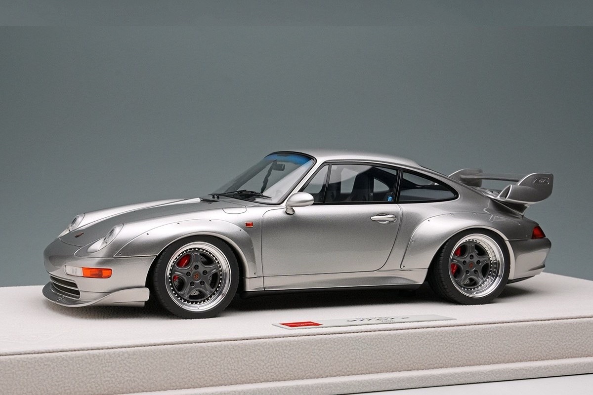 EML213A Make Up Porsche 911 (993) GT2 Street 1996 Silver 1:18