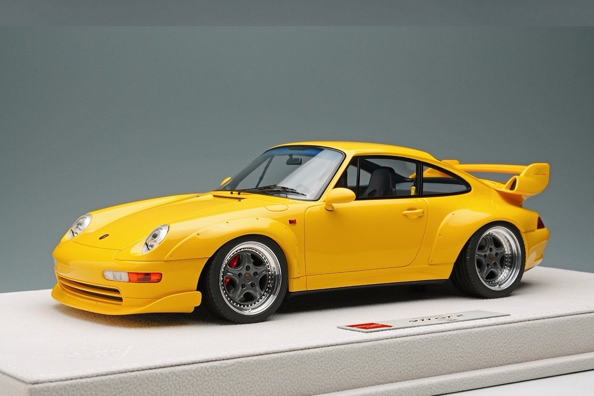 EML213B Make Up Porsche 911 (993) GT2 Street 1996 Speed Yellow 1:18
