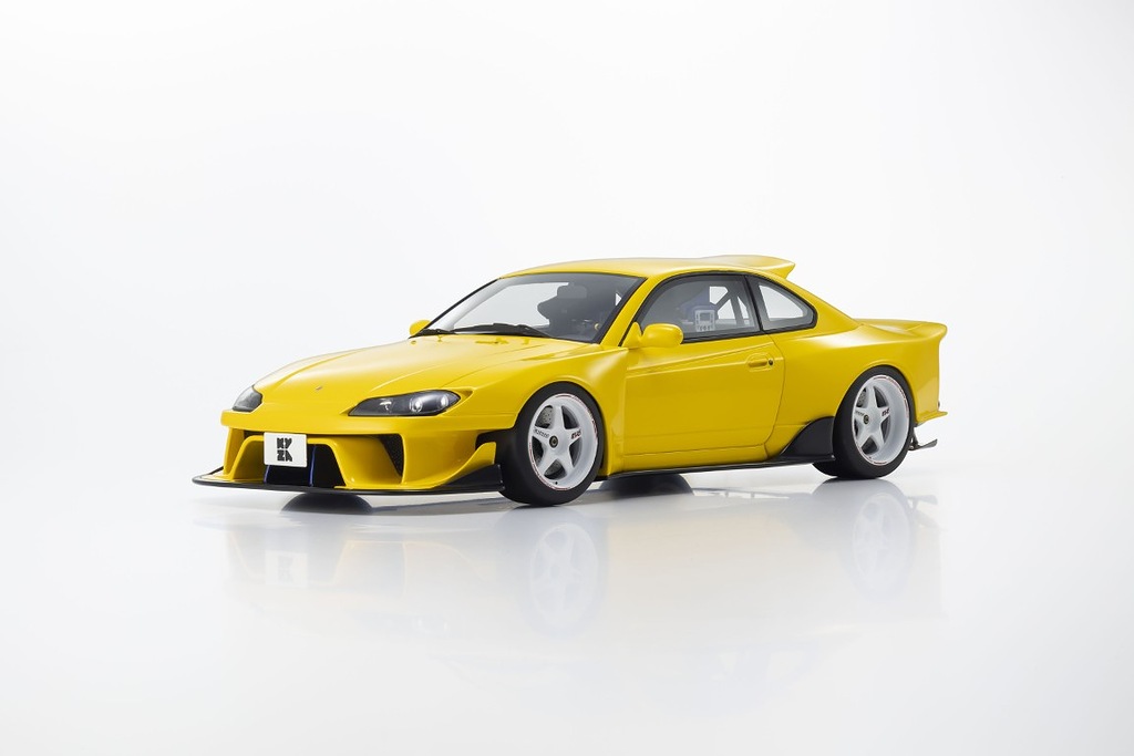 18066Y Kyosho Nissan Silvia S15 Khyzyl Saleem Yellow 1:18