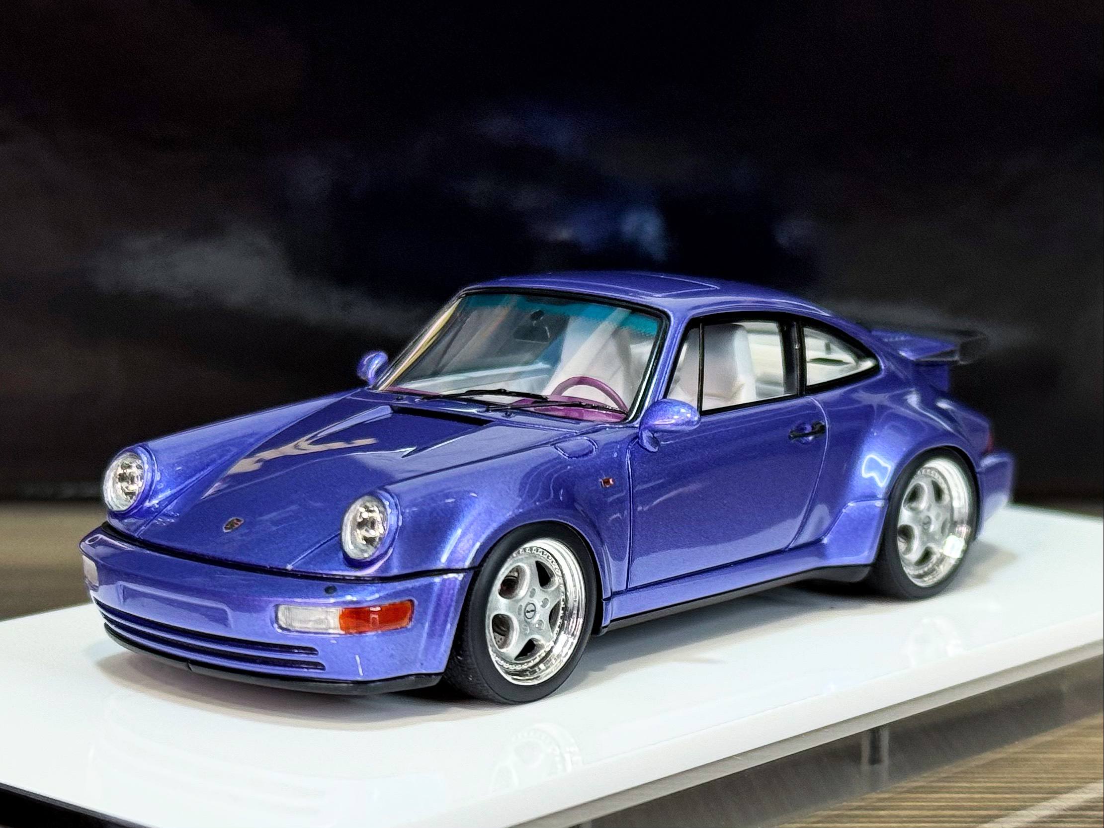 VM158I Make Up Porsche 911 (964) Turbo 3.6 1993 Lavender Blue Metallic 1:43