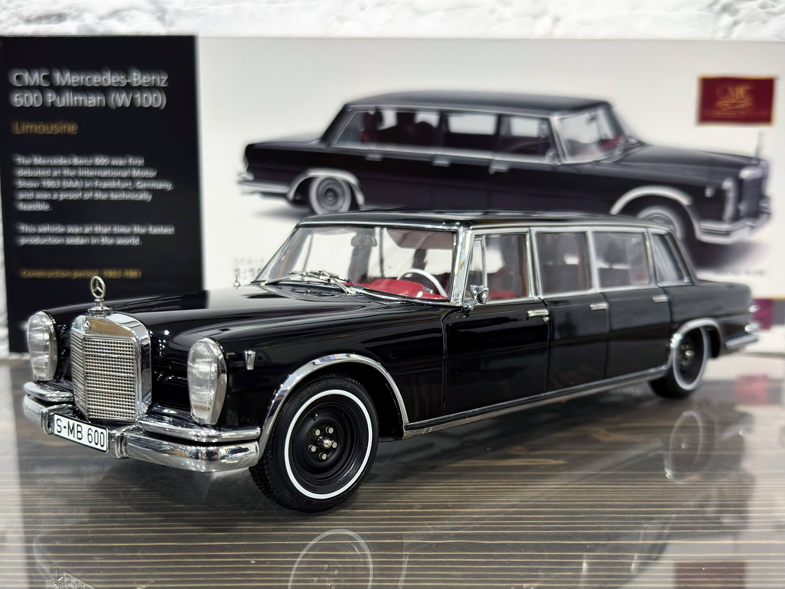 M-200 CMC Mercedes Benz 600 Pullman Limousine Standard Version Black 1:18