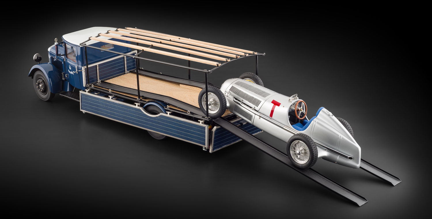 M-144 CMC Mercedes Benz Race Car Transporter Lo 2750 1934-1938 1:18 — изображение 10