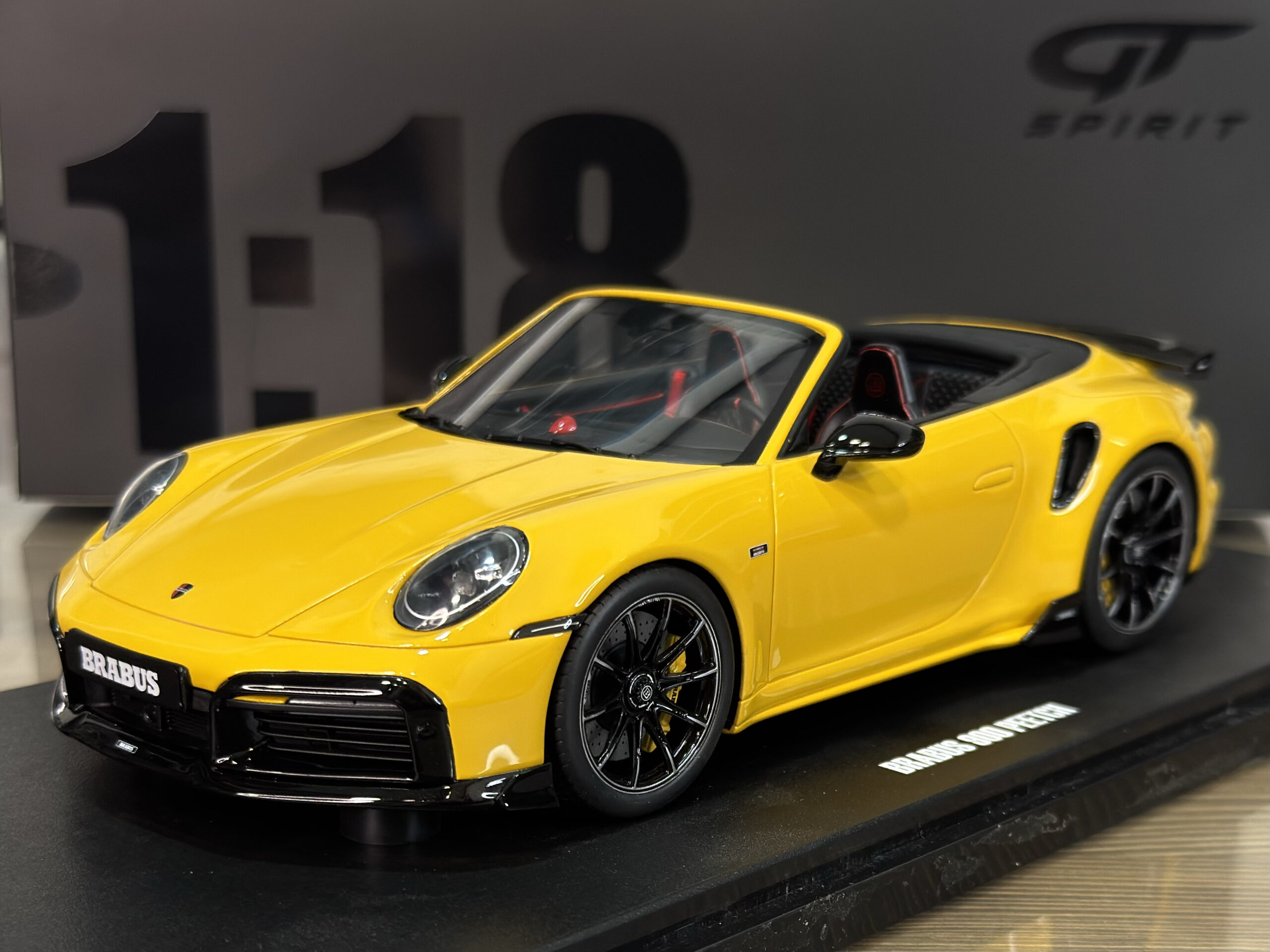 CLDC047 GT Spirit Porsche Brabus 911 Turbo S Cabriolet Yellow 2024 1:18