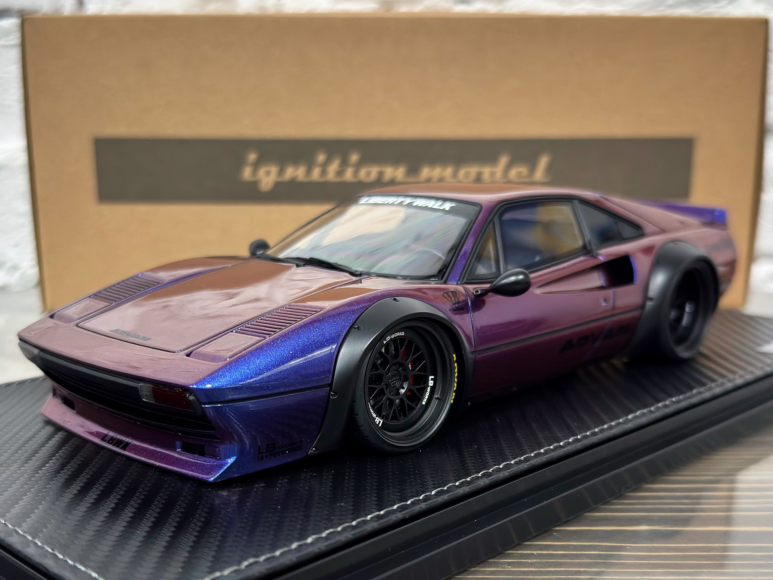 IG3748 Ignition Model Ferrari LB-WORKS 308 Purple Metallic 1:18