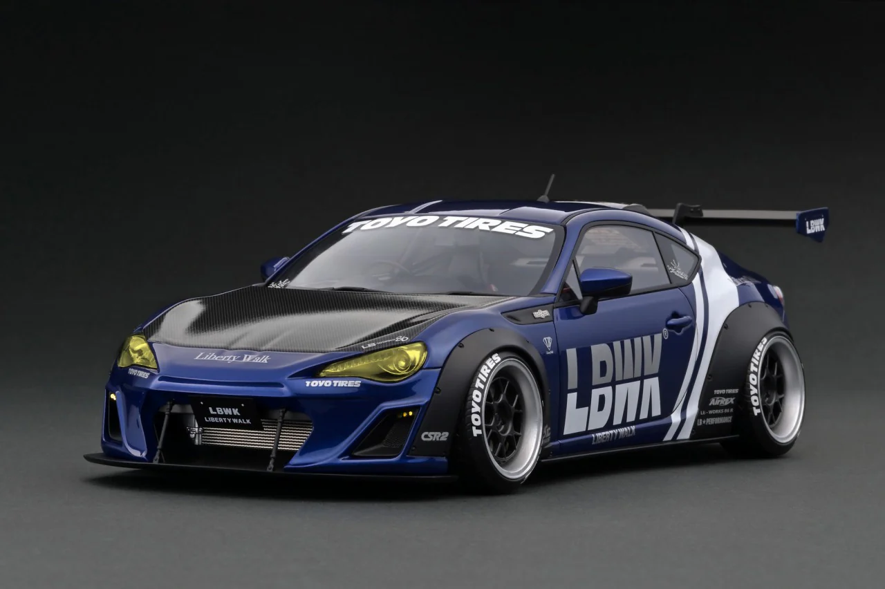 IG2668 Ignition Model LB Nation Toyota 86 Works Full Complete ver.1 Blue Metallic 1:18