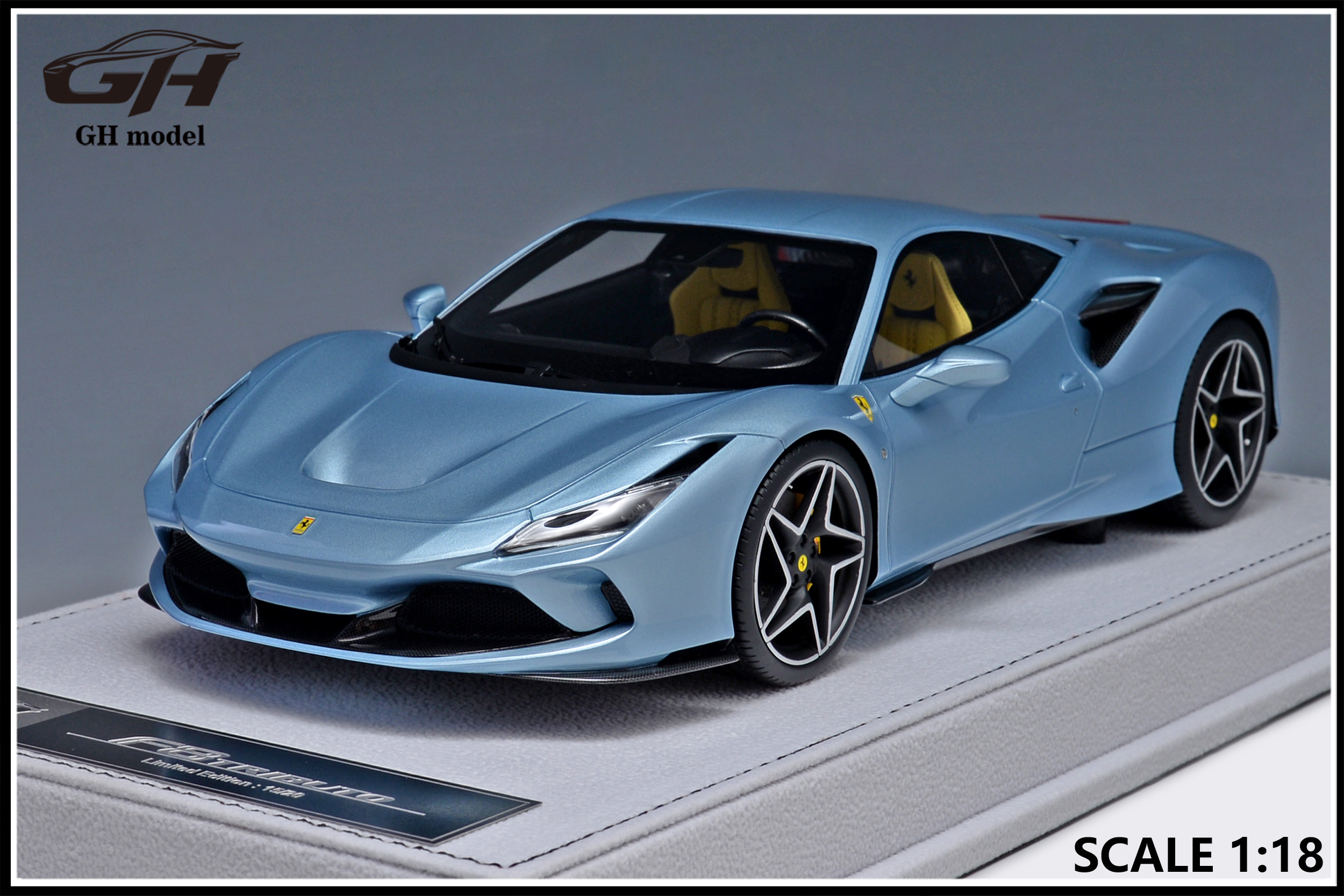 GH Model Ferrari F8 Tributo Ice Blue 1:18
