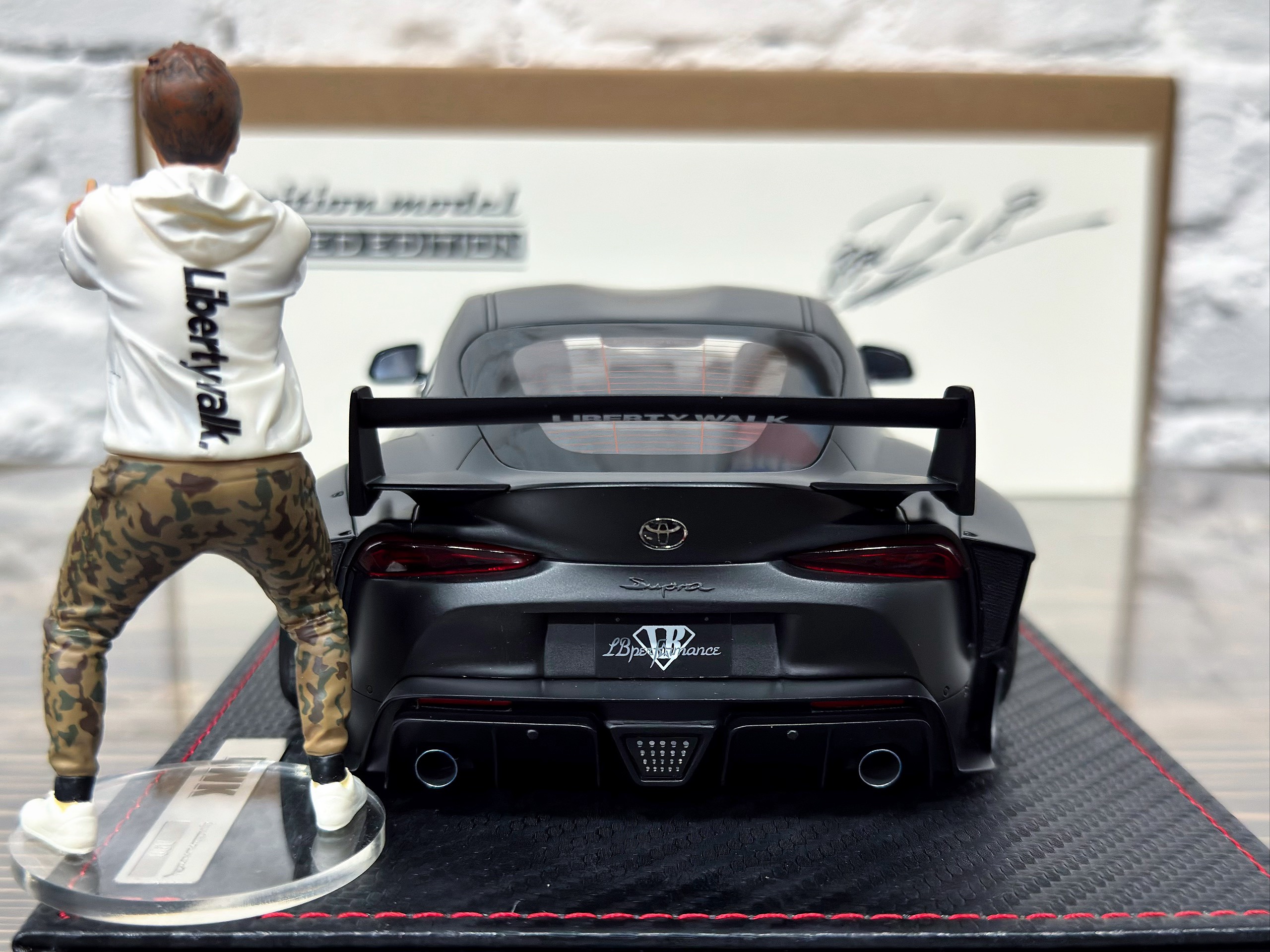 IG2652 Ignition Model LB-WORKS Toyota Supra (A90) Matte Black With Mr. Kato 1:18 — изображение 6