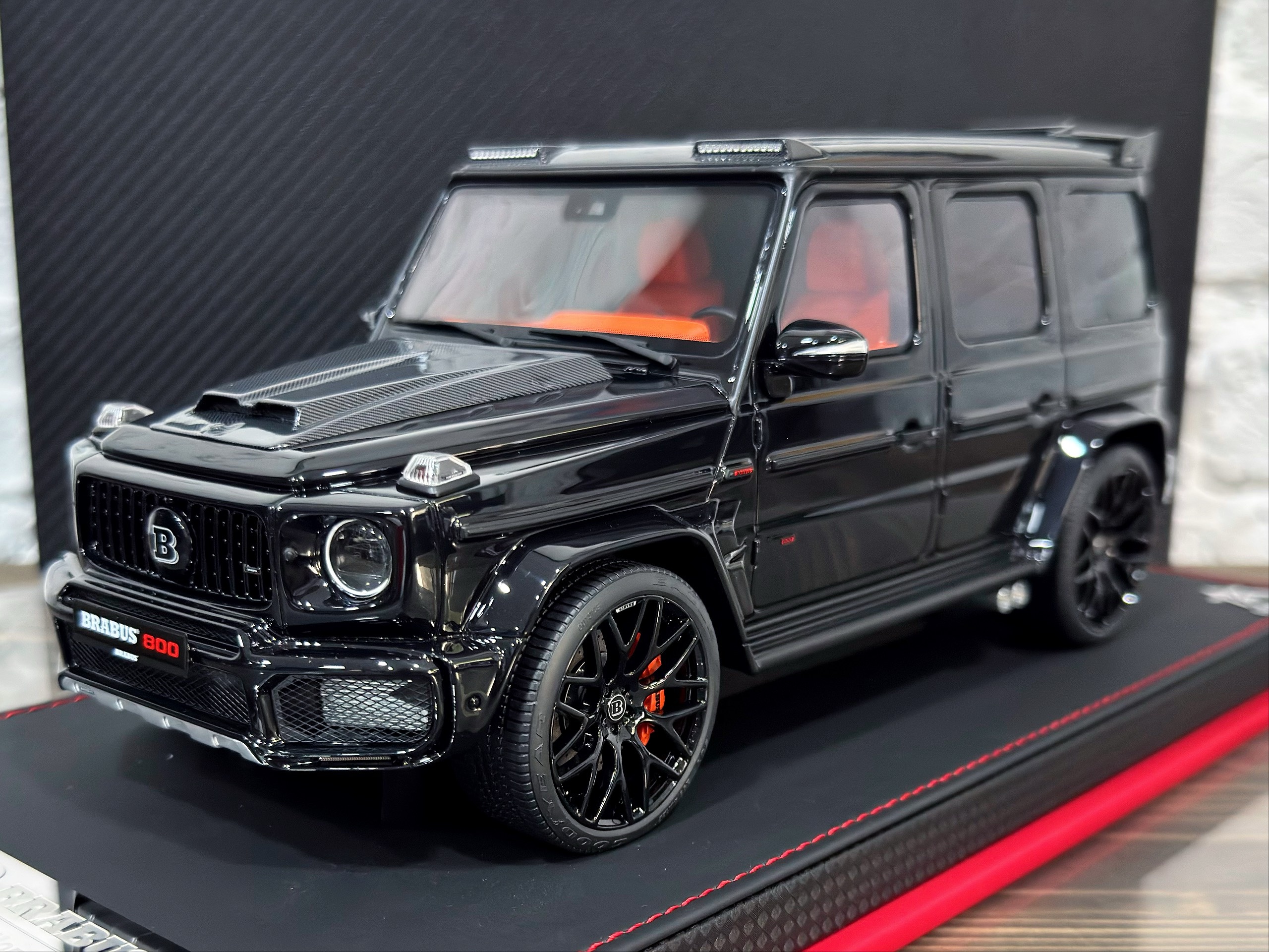 BBA Model Mercedes Benz BRABUS G800 Shiny Black 1:18
