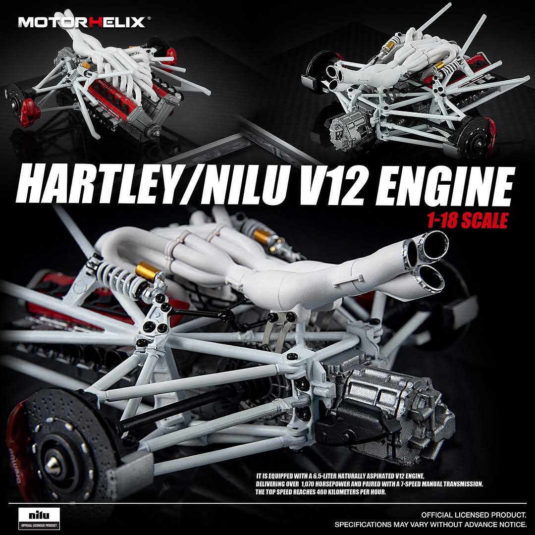 M90124 Motorhelix Hartley/Nilu V12 Engine 1:18