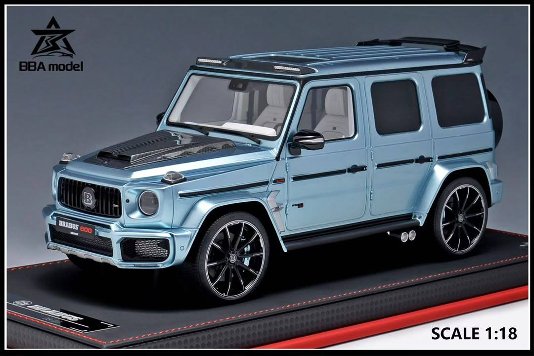 BBA Model Mercedes Benz BRABUS G800 Ice Blue 1:18