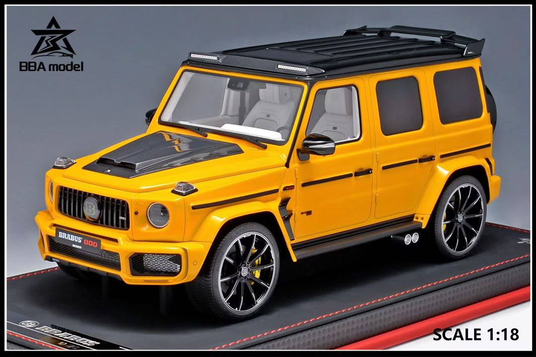 BBA Model Mercedes Benz BRABUS G800 Yellow 1:18
