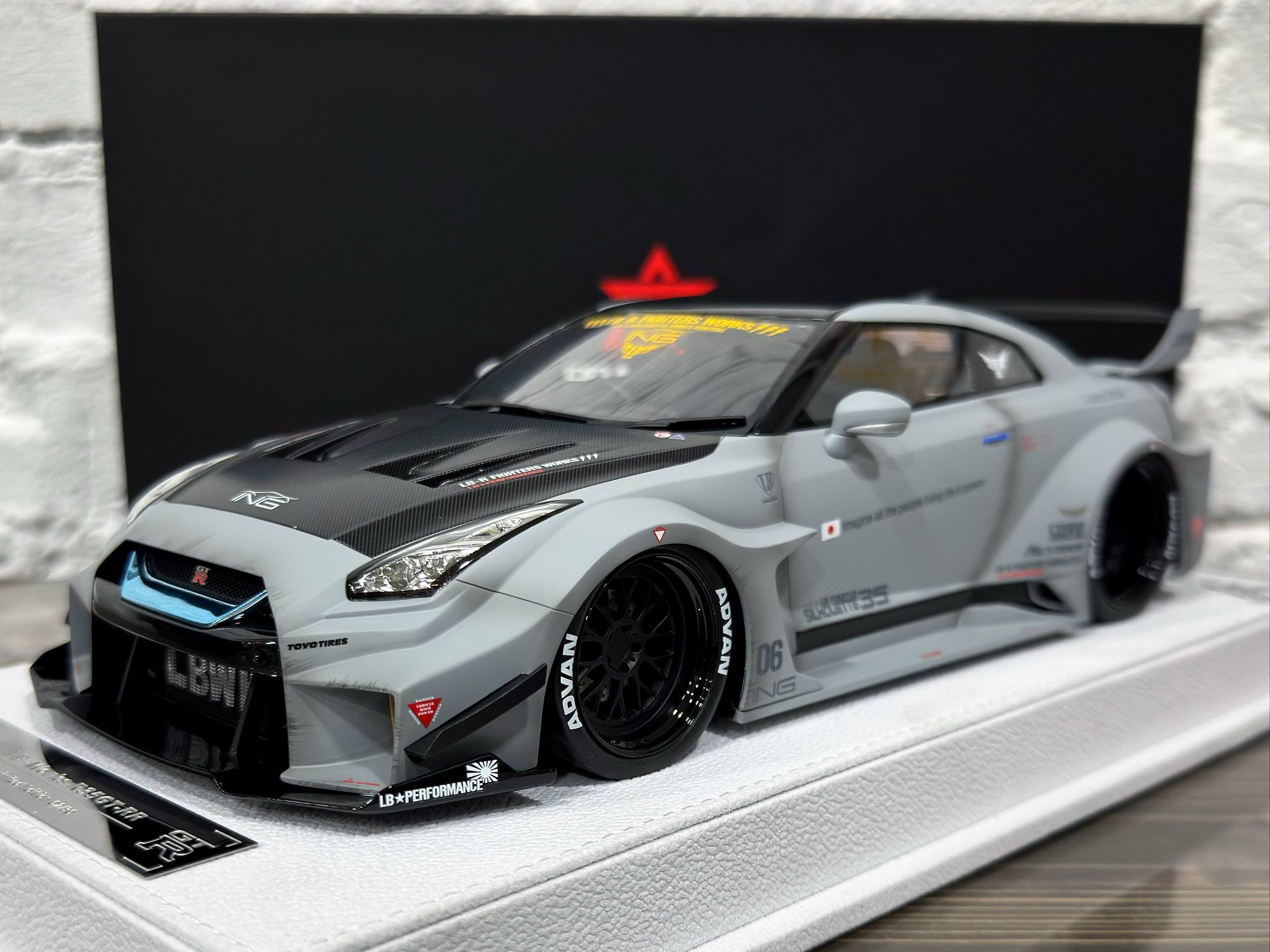 BBA Model LB Works Nissan Skyline GT-R 35RR GTR35 Fighter Gray 1:18