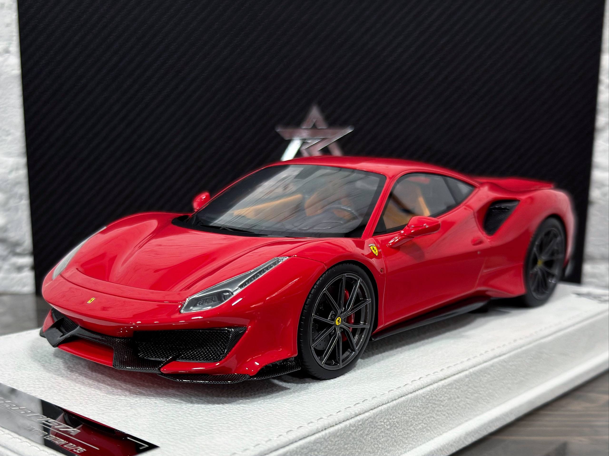 BBA Model Ferrari 488 Pista Rosso Corsa 1:18