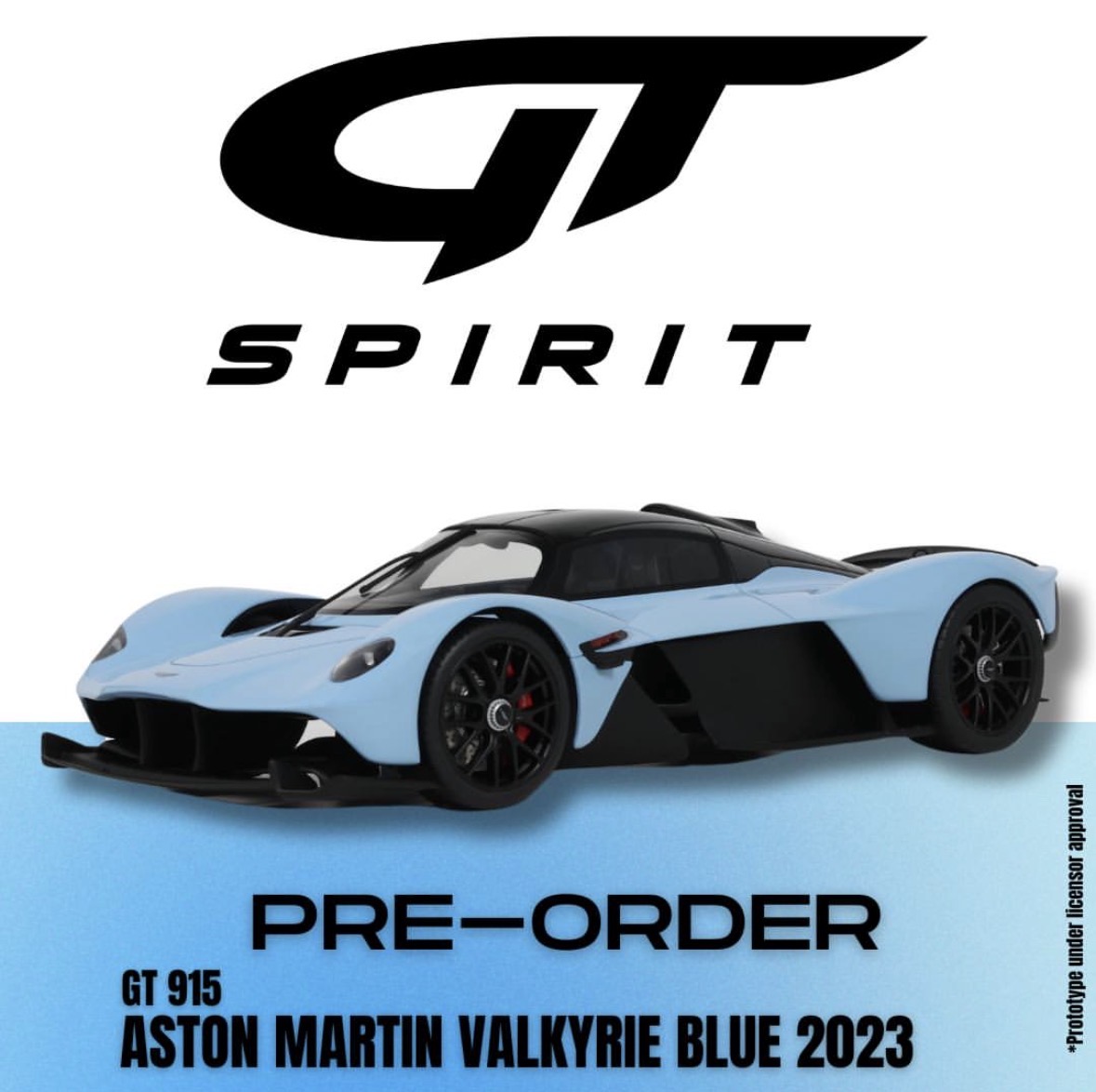 GT915 GT Spirit Aston Martin Valkyrie Gulf Blue 2023 1:18