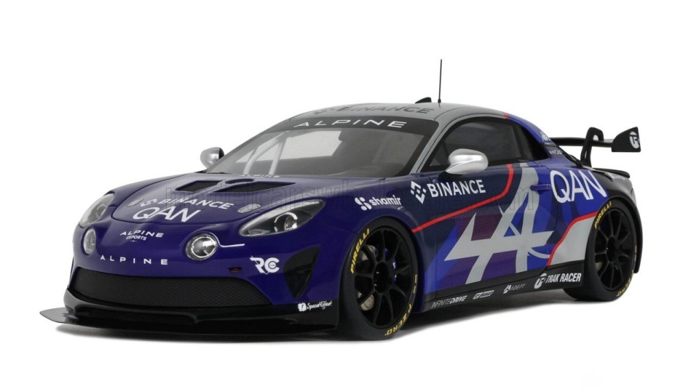 OT1160 Alpine A110 GT4 EVO Blue Alpine Esports Series 2024 1:18