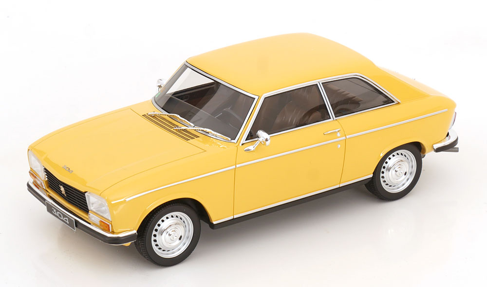 OT1113 Otto Mobile Peugeot 304 S Coupe Jaune 1972 1:18