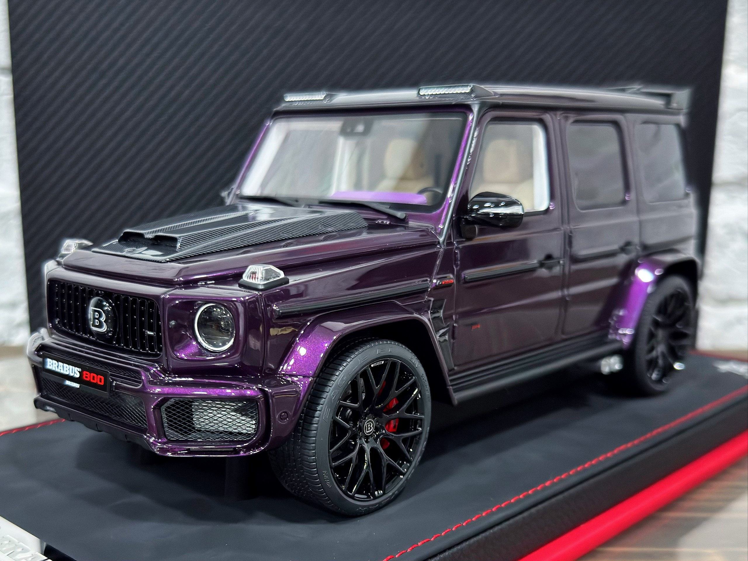 BBA Model Mercedes Benz BRABUS G800 Purple Metallic 1:18