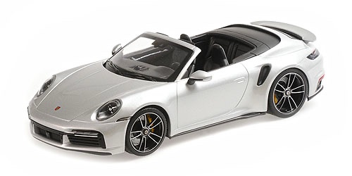 155069082 Minichamps Porsche 911 (992) Turbo S Cabriolet 2020 Silver 1:18