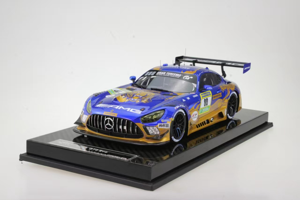 Velocis Model Mercedes AMG GT3 Evo #80 Leopard Livery 1:18