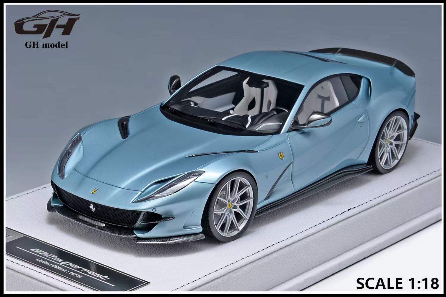 GH Model Ferrari 812 Superfast Ice Blue 1:18
