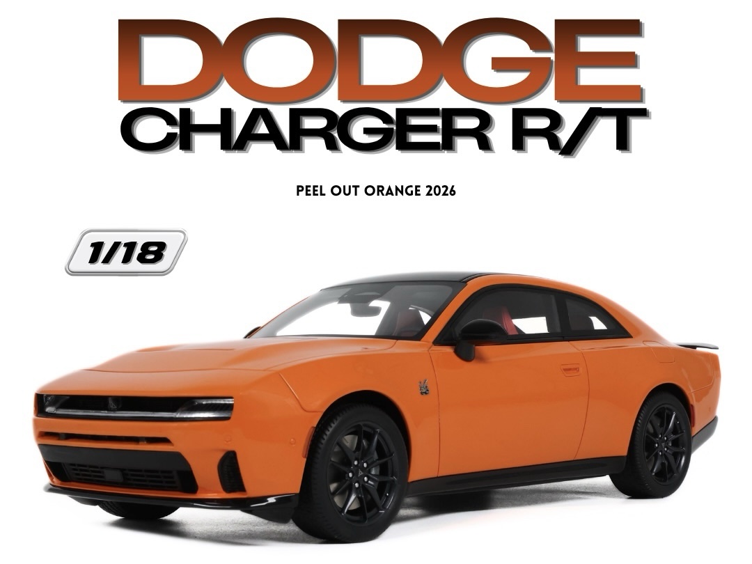 GT1021 GT Spirit Dodge Charger R/T Peel Out Orange 2026 1:18