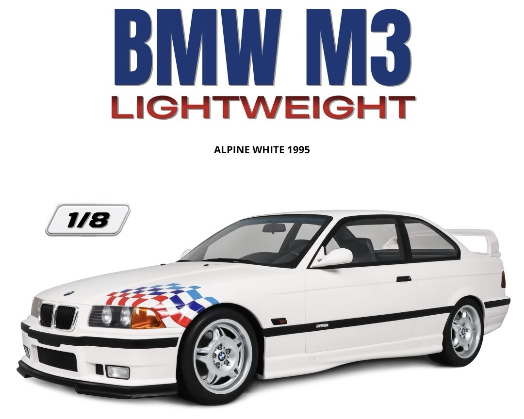 GTS801002 GT Spirit BMW M3 Lightweight Alpine White 1995 1:8