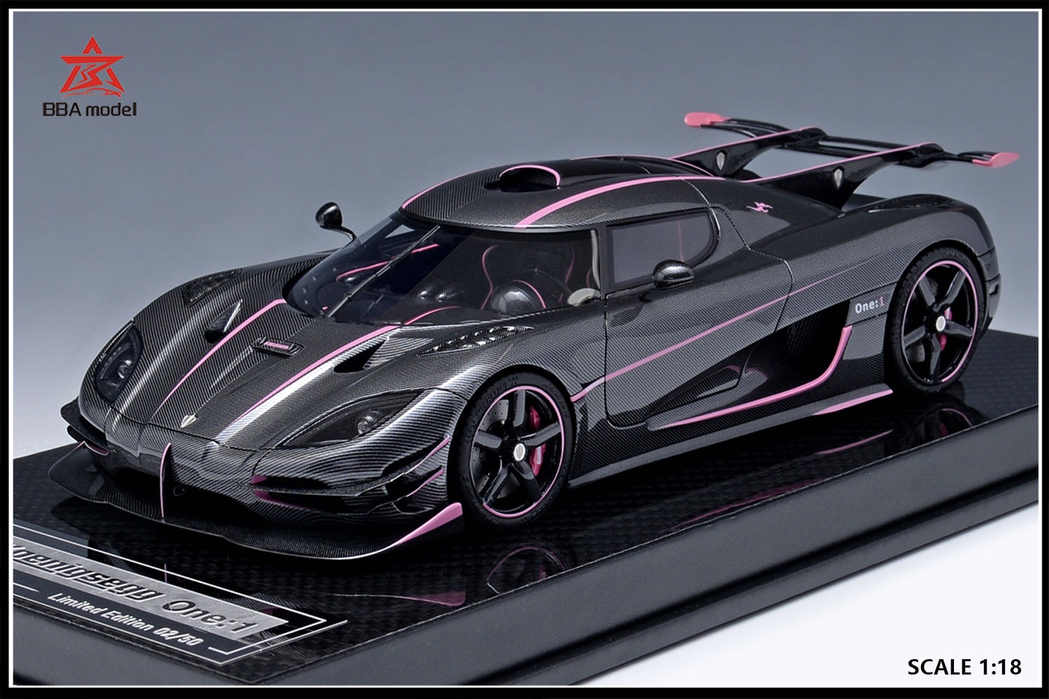 BBA Model Koenigsegg One:1 Carbon Pink 1:18
