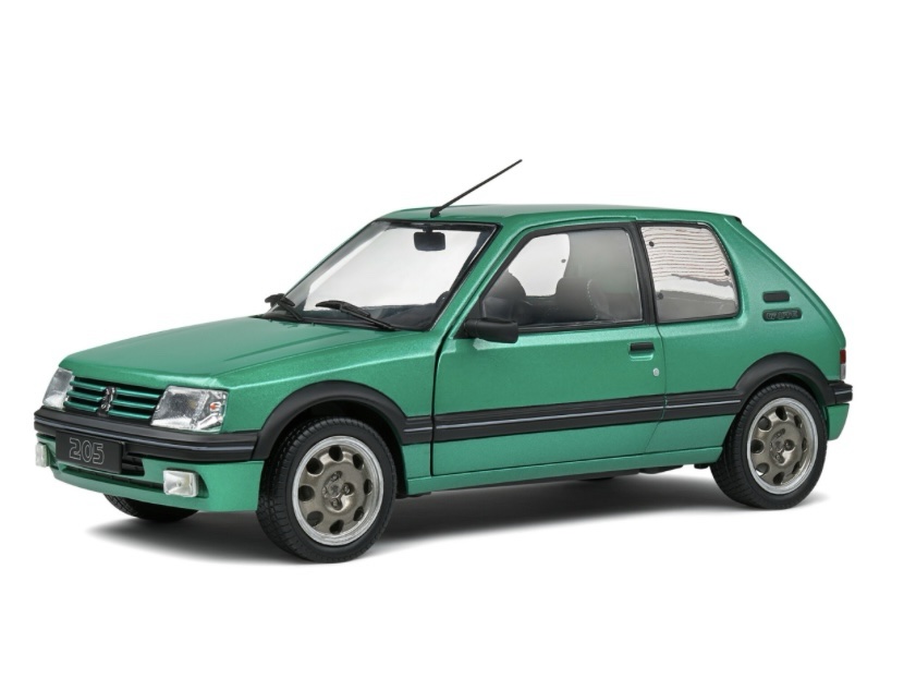 S1801712 Solido Peugeot 205 GTI Griffe Vert Fluorite 1992 1:18