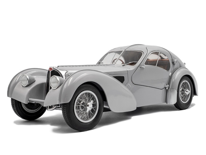 S1802106 Solido Bugatti Atlantic Type 57 SC Mat Silver 1937 1:18