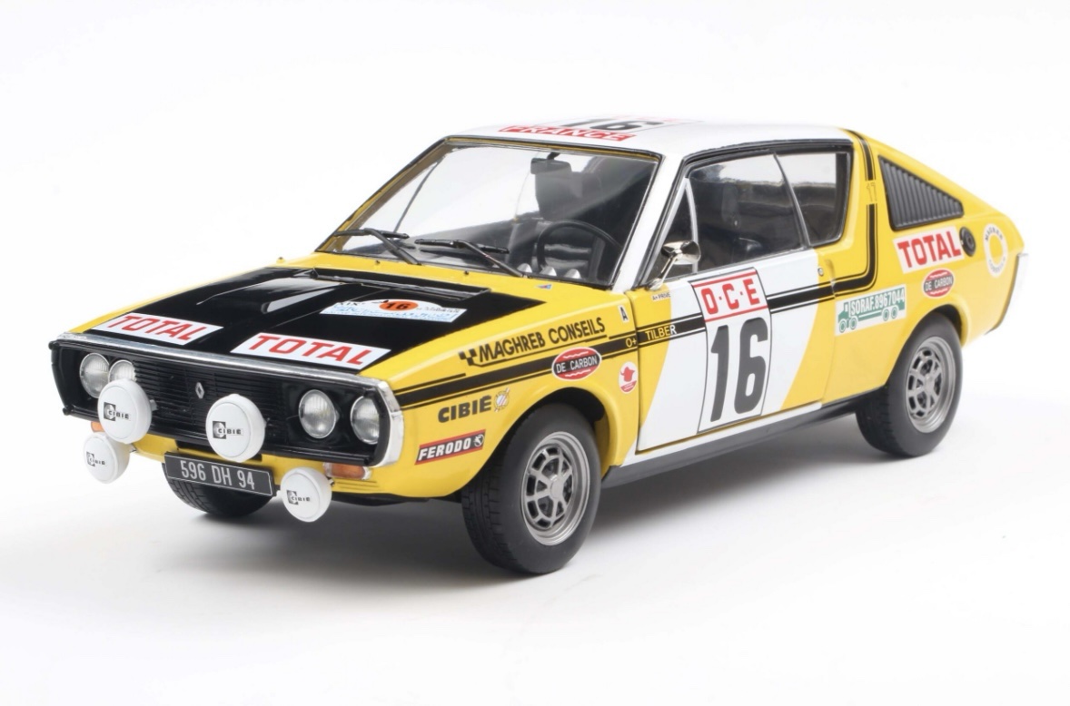 S1803709 Solido Renault 17 PH.1 Rallye Du Maroc 1976 #23 Prive/Tilbert 1:18
