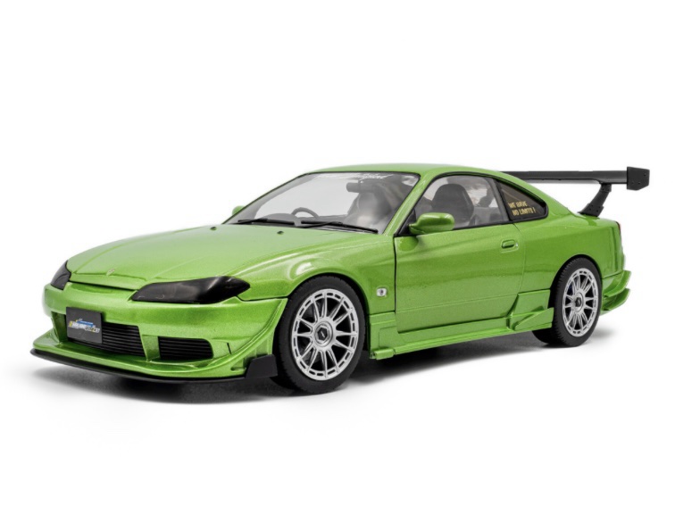 S1812203 Solido Nissan Silvia S15 Spec-R Aero Solido Works Green 1999 1:18
