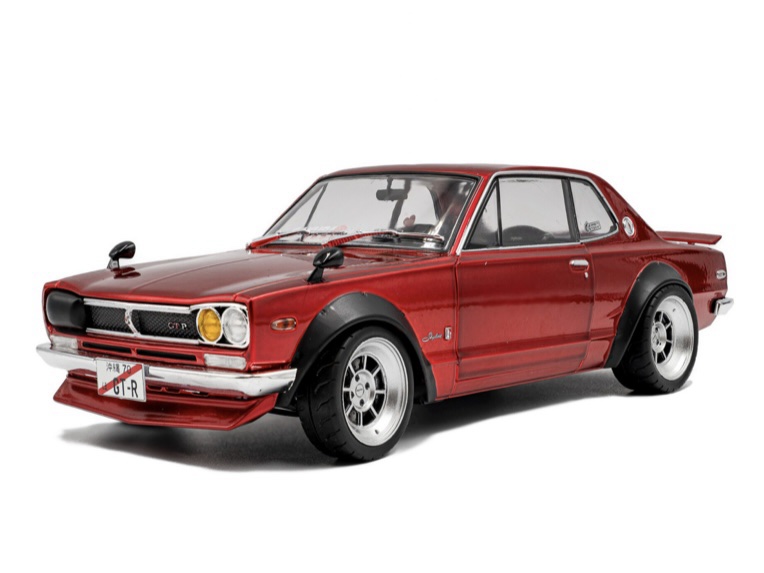 S1813002 Solido Nissan Skyline (C10) Hakosuka Solido Works Red Metallic 1970 1:18