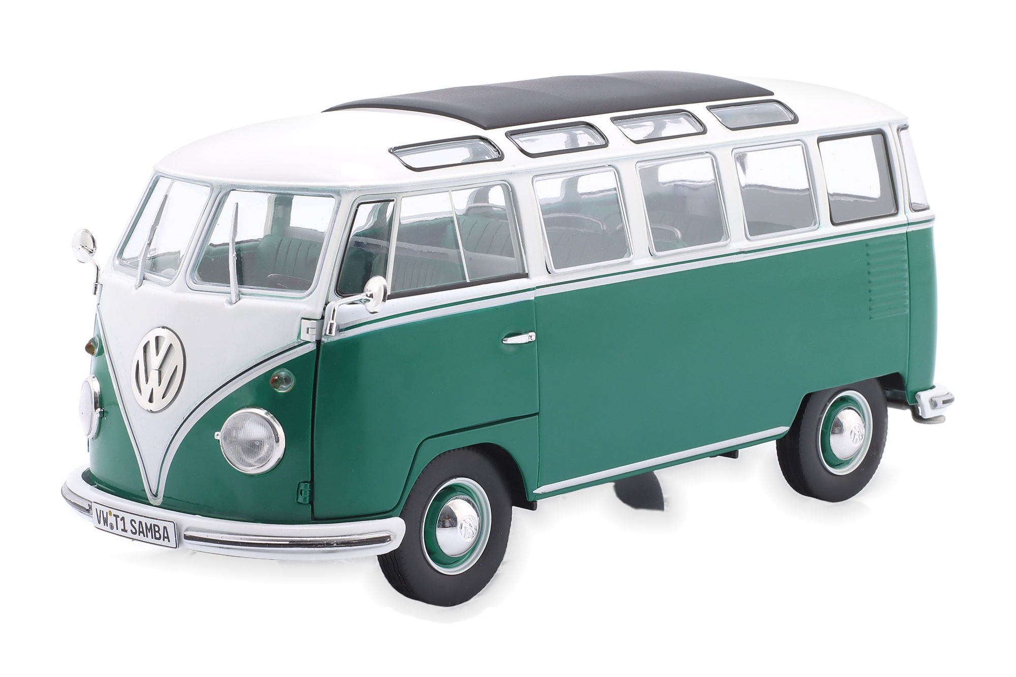 S1813403 Solido Volkswagen T1 Samba Green/White 1962 1:18