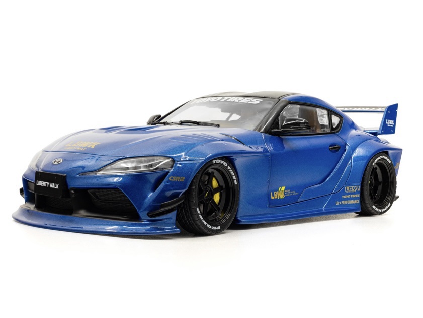 S1815503 Solido Toyota GR Supra Liberty Walk Body Kit Blue Metallic 2025 1:18