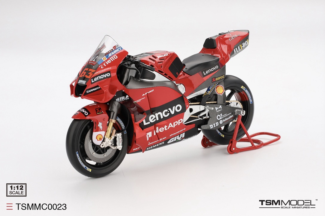 TSMMC0023 TSM Model Ducati Desmosedici GP22 #63 Ducati Lenovo Team Moto GP 2022 Gran Premio D'Italia 1:12