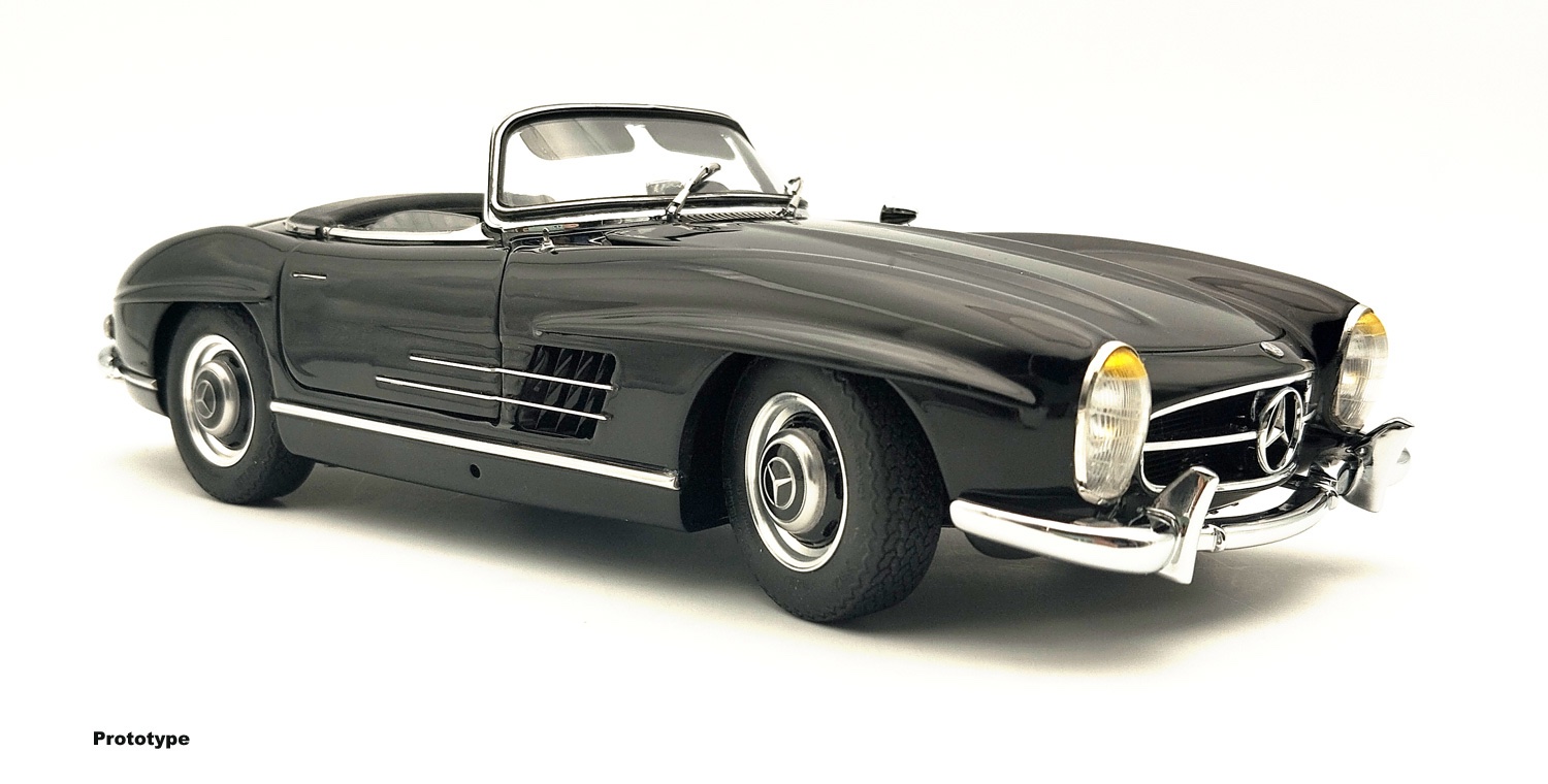 M-293 CMC Mercedes Benz 300 SL W198 Roadster Open Black 1:18