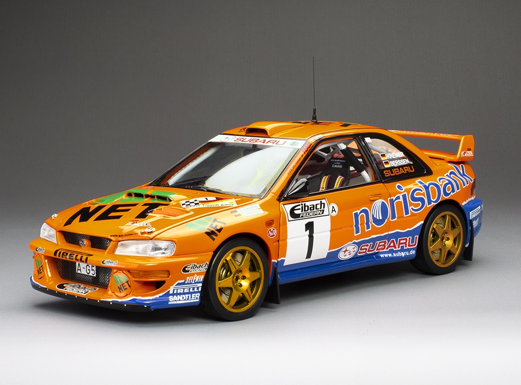 5782 Sun Star Subaru Impreza S5 WRC ’97 #1 A.Kremer/F.Berßen Winner ADAC Rallye Deutschland 1999 1:18