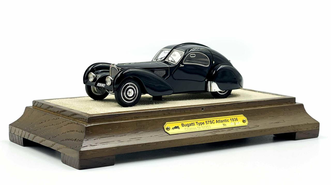 EMC Bugatti Type 57SC Atlantic 1936 Chassis N 57453 ''La Voiture Noire'' Jean Bugatti's personal car 1:43