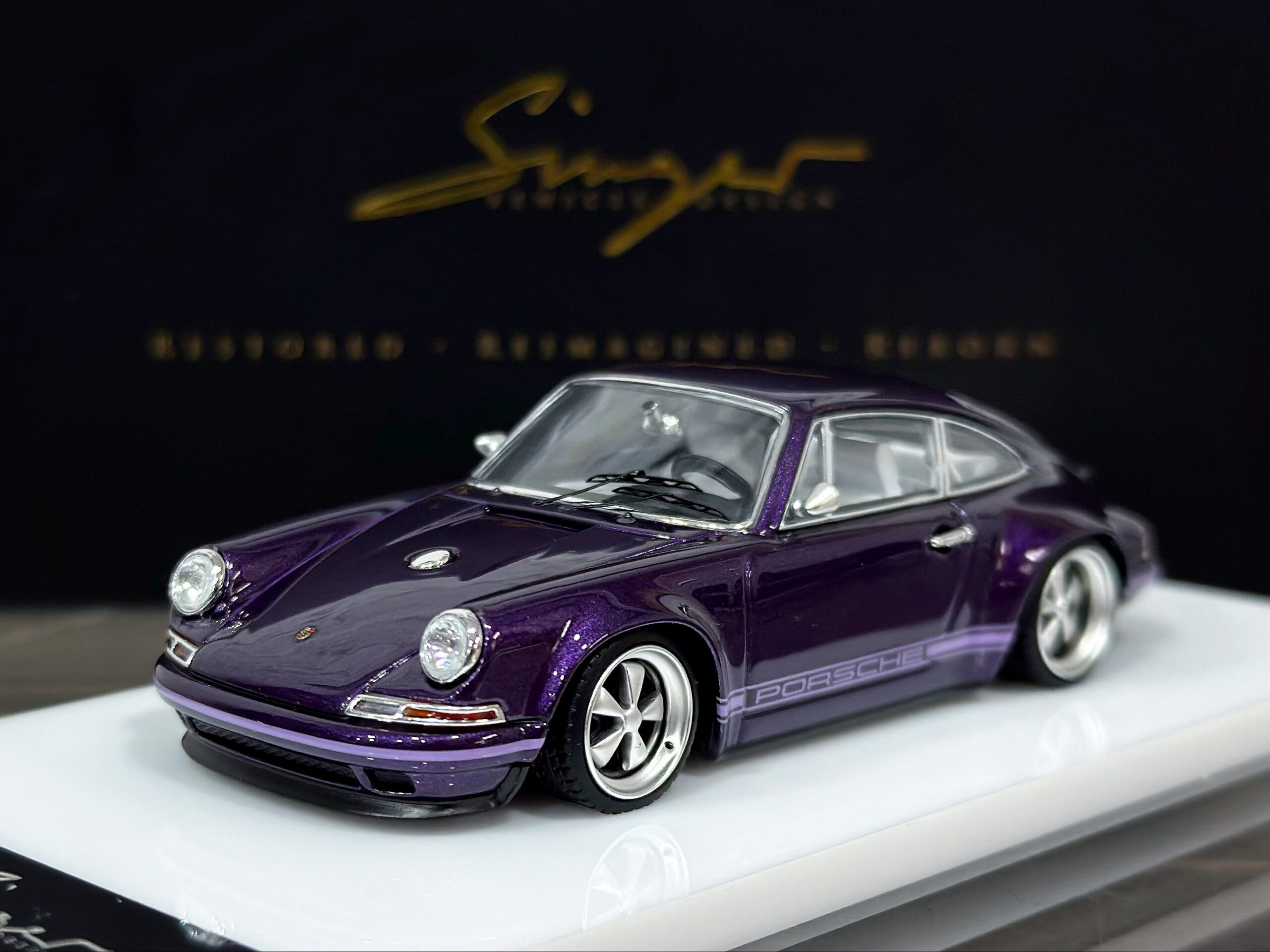 Zincit Model Porsche Singer Coupe Aiba Cielo Purple 1:43