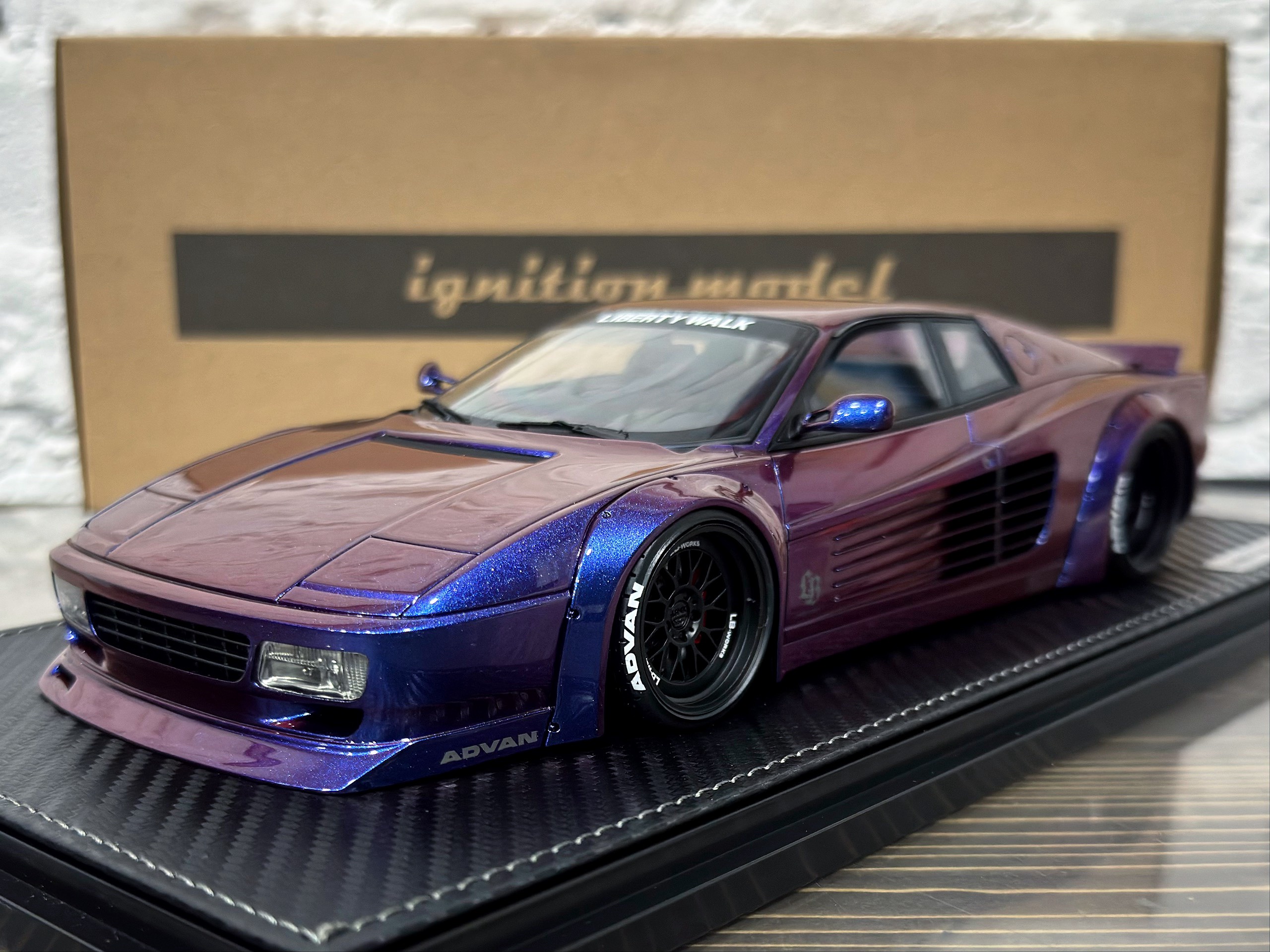 IG3792 Ignition Model Ferrari LB-WORKS 512 Purple Metallic 1:18
