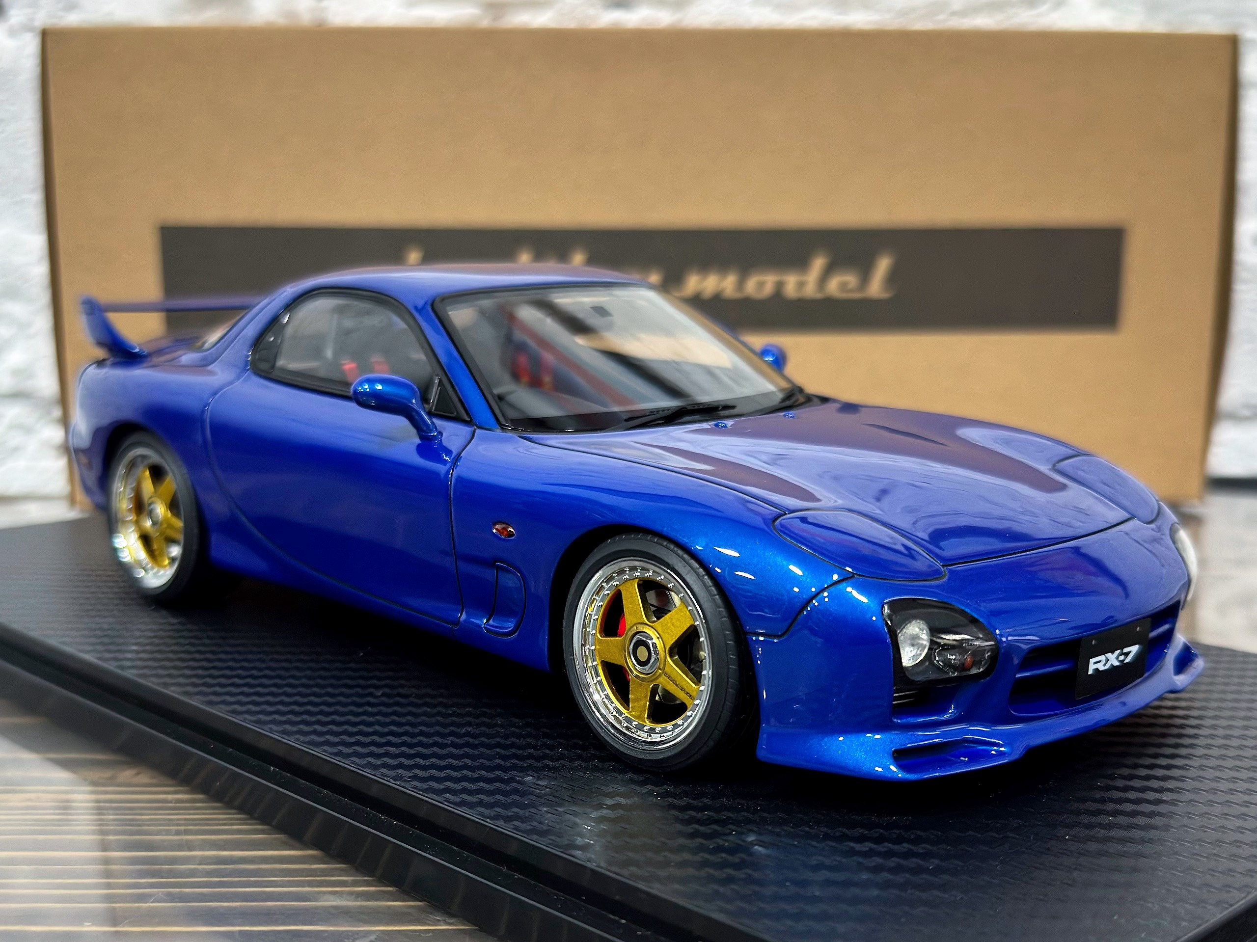 IG3944 Ignition Model Mazda RX-7 Mazda Speed A-spec (FD3S) Blue Metallic 1:18 — изображение 3