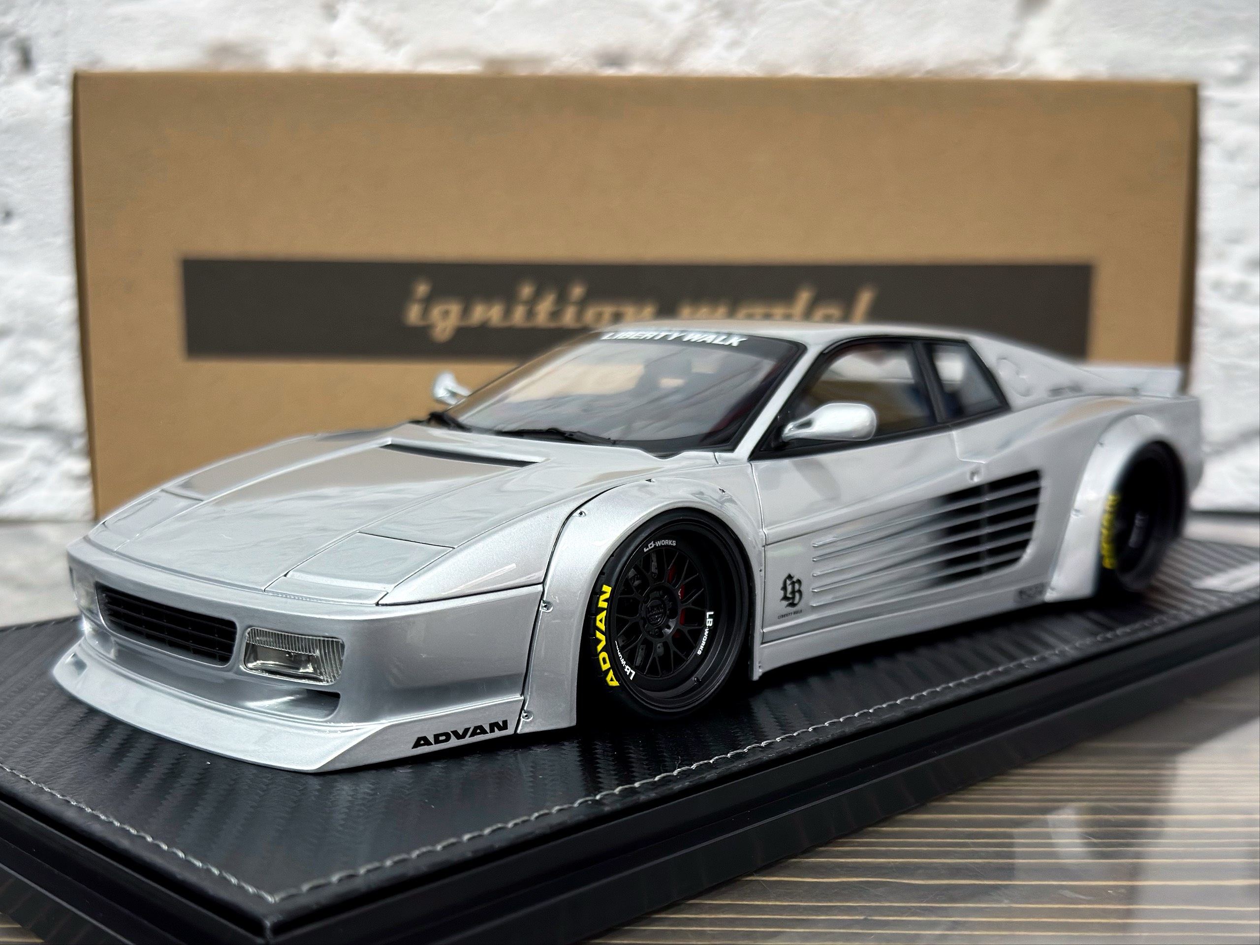 IG3793 Ignition Model Ferrari LB-WORKS 512 Silver 1:18