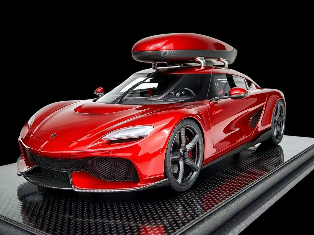 F220-208 FrontiArt Koenigsegg Gemera 7678 Johan Röd 1:18