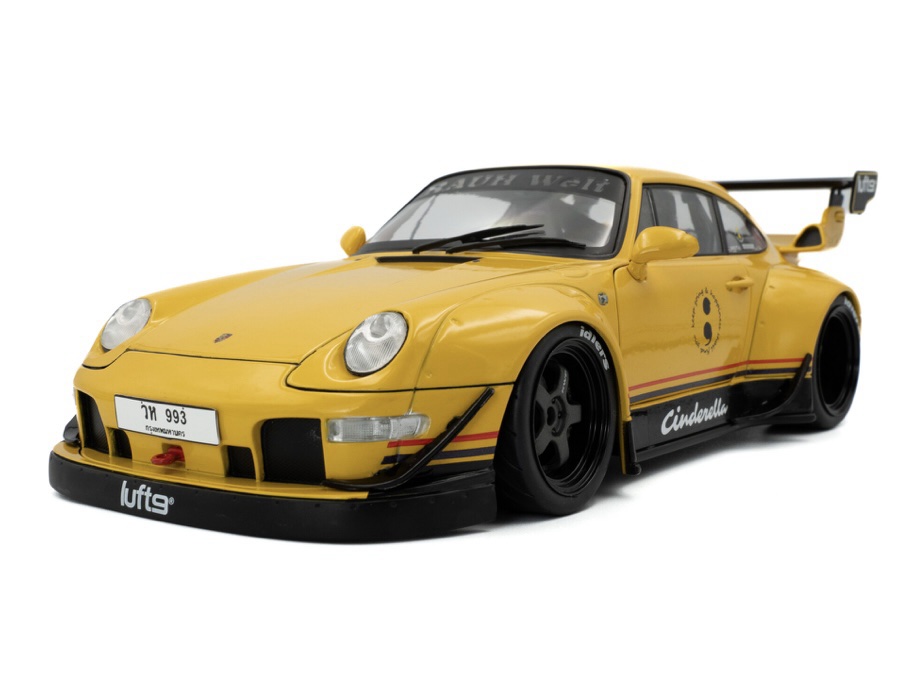 S1808507 Solido Porsche RWB Bodykit Cinderella Yellow 2020 1:18